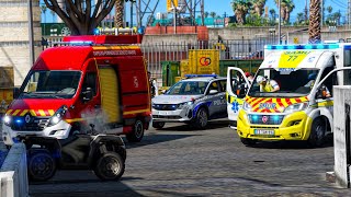 GTA5 ÉNORME ACCIDENT DE QUAD CONTRE UN MUR  POMPIER  SDIS 77 [upl. by Bruno]