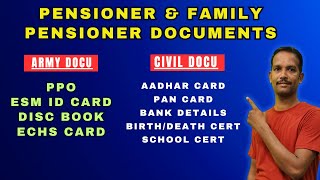 PENSION DOCUMENT FOR SPARSH AND FAMILY PENSIONER DETAILS defencepensioners familypensioners orop [upl. by Icul]