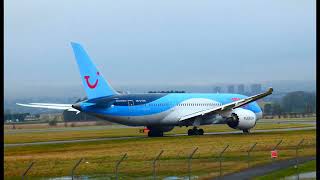 TUI 787 Dreamliner departure from Glasgow to Barbados [upl. by Legim620]