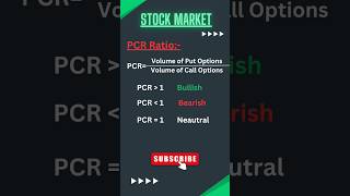 PCR Ratio  Option Trading  shorts stockmarket optionstrading trading investing sharemarket [upl. by Orecul]