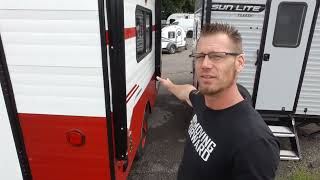 2023 Riverside Retro 135 lightweight rear entrance camper walkthrough with Dustin from Hartleys RV [upl. by Brenner]