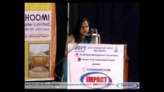 JYOTHI REDDY LIFE JOURNEY at IMPACT 2012 HYDERABAD [upl. by Amelus]