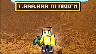 1000000 Blokken Hakken In Minecraft [upl. by Akkin369]