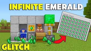 INFINITE EMERALD Farm Glitch In Minecraft Bedrock 121 Glitch [upl. by Hashim]