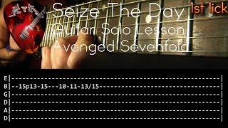 Seize The Day Guitar Solo Lesson  Avenged Sevenfold with tabs [upl. by Rettke303]