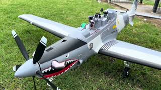 Fpv with Avios super tucano crash landing [upl. by Jarvis622]