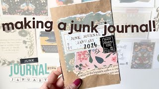 Making my journal for Junk Journal January amp tips for daily prompt challenges 🌟 [upl. by Elihu809]