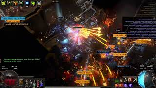 Poe 325 fireballrolling magma slower projectiles trigger build quick clip [upl. by Nerol203]