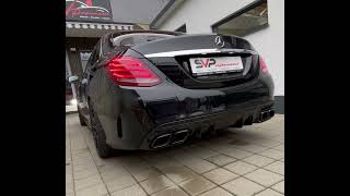 MercedesBenz CKlasse W205 220CDi Maxhaust ActiveSound mit RSE by SVPerformance [upl. by Castorina]