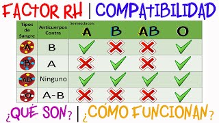 💉Tipos de sangre  Compatibilidad  Factor Rh [upl. by Michelsen261]