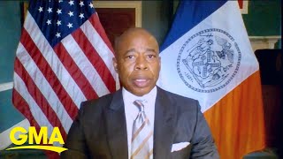 NYC mayor addresses latest on Brooklyn subway shooting safety measures l GMA [upl. by Oneal]