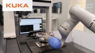 Makino iAssist Uses KUKA Mobile Robot for Complete Machine Tending Solution [upl. by Ennaehr552]