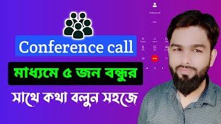 How To Conference call add system with Android phone  Merge calls add settings [upl. by Corly]