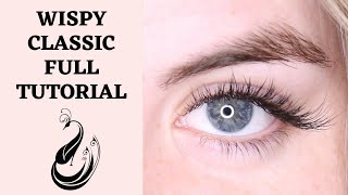 How To Create A Wispy Look Using Only Classic Lashes  Full Classic Eyelash Extension Tutorial [upl. by Acinoryt]