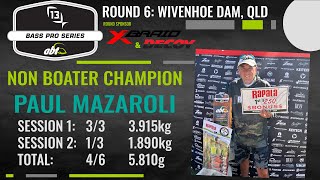 2024 13Fishing BASS Pro Series  XBraid Wivenhoe Dam Non Boater Champion Paul Mazaroli [upl. by Aicxela]