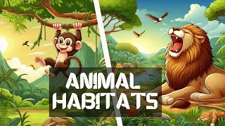 Animal Habitats  Learn Animal Homes  Animal Habitats Song For Kids [upl. by Kowtko644]