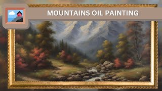 Mountains Framed Art For TV  Gold Frame TV [upl. by Anor79]