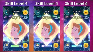 Disney Tsum Tsum  Princess Cinderella Skill Level 4 Skill Level 5 and Skill Level 6 [upl. by Mareld47]