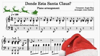 Augie Rios  ¿Dónde Está Santa Claus Piano arrangement [upl. by Hyo]