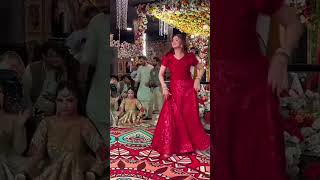 Kanwal aftab dance performance on sahar hayat wedding like love [upl. by Ellenehc]