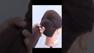 Easy Stylish Bun Hairstyle  Wedding Girls Hairstyle  Stylish Hairstyle [upl. by Emolas539]