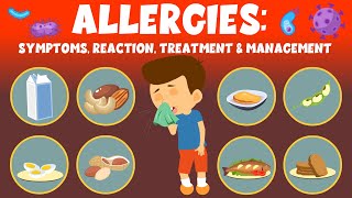 Allergies Symptoms Reaction Treatment amp Management  Video for Kids [upl. by Fredette]