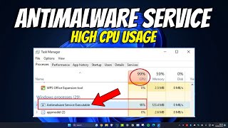 2024 UPDATED How To Fix Antimalware Service High CPU Memory Usage [upl. by Araj]