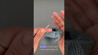 Stricken mit kurzen Nadeln  meine Tricks strickenlernen knitting wolle strickhacks [upl. by Ahsienad448]