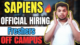 Sapiens  EY  ADP Hiring  OFF Campus Drives For 2025  2024 2023 Batch  Latest Fresher Jobs [upl. by Bolt]