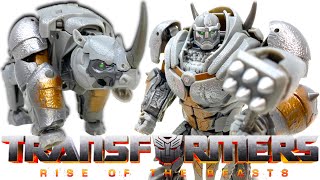 Transformers Studio Series 103 RISE OF THE BEASTS Voyager Class RHINOX Review [upl. by Noiraa]