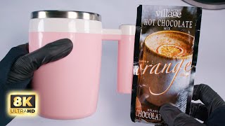 How lazy people make hot chocolate in 8K  Self Stirring Coffee Mug by FCSWEET [upl. by Oirramed]