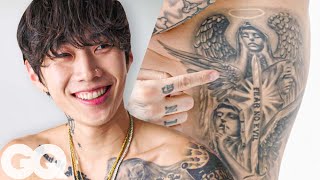 Jay Park Shows Off His Tattoos  GQ [upl. by Gascony]