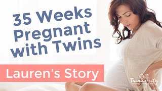 35 Weeks Pregnant with Twins Laurens twin pregnancy at 35 weeks [upl. by Harlen]