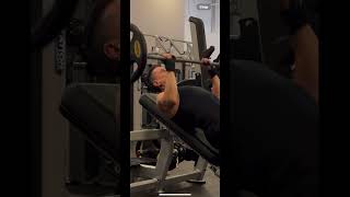 My inclined bench press Few reps to failure motivation gym fitness weightlifting [upl. by Ibmab]