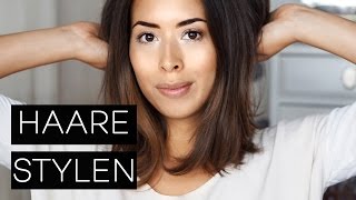 Kurze Haare stylen  DM Balea Salzspray  Meine HaarRoutine  Eileena Ley [upl. by Doraj659]