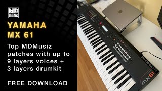 MDMusiz custom patches for your Yamaha MX61 synthesizer download patches [upl. by Cita319]