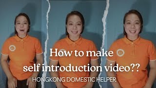 How to make a self introduction video [upl. by Nagyam968]