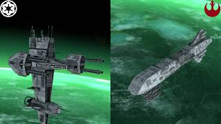 Star Wars Empire At War Vengance Class Ship VS Assault Frigate  I Class Cinematic NPC Fleetbattle [upl. by Lejna593]