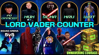 5v5 R9 LORD VADERMAULREVARGDTMG wDATACRON COUNTER wSLKR  WAT SQUAD  SWGOH [upl. by Anoit]