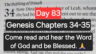 Daily Bible reading plan made easier Day 83Genesis Chapters 3435 ESVFriday blessings to all🙏 [upl. by Canon]