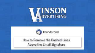 How to Remove the Dashed Lines above the Email Signature in Thunderbird [upl. by Carlo]