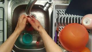 12 November 2024  Washing dishes clean with me transparent cleaning ASMR notalk Episode 1398 [upl. by Snyder29]