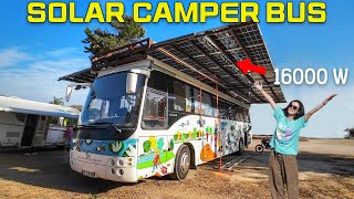 Ultimate Offgrid EV Camper Bus Will Blow Your Mind No Charge Station Needed [upl. by Atrebla]