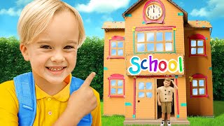 Cardboard School Adventure for kids [upl. by Wat]