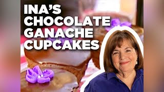 Ina Gartens Chocolate Ganache Cupcakes  Barefoot Contessa  Food Network [upl. by Hollinger]