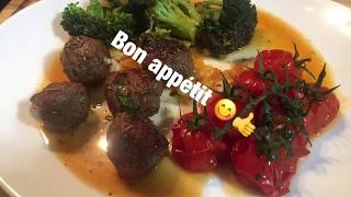 Recette Boulettes de bœuf facile et rapide et Brocolis [upl. by Esinet661]