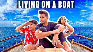 LIVING ON A BOAT FOR 24 HOURS  Rimorav Vlogs [upl. by Nylassej346]