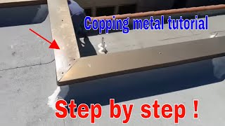 Installing Copping metal flashing step by step Video [upl. by Donell]