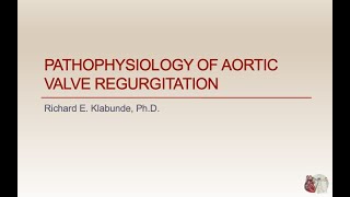 Aortic regurgitation pathophysiology [upl. by Eerb]