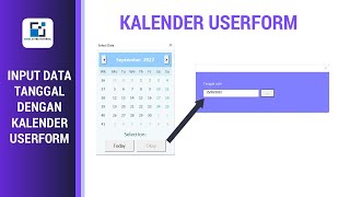 INPUT DATA TANGGAL DENGAN FORM KALENDER  FORM KALENDER  KALENDER USERFORM [upl. by Bazluke]